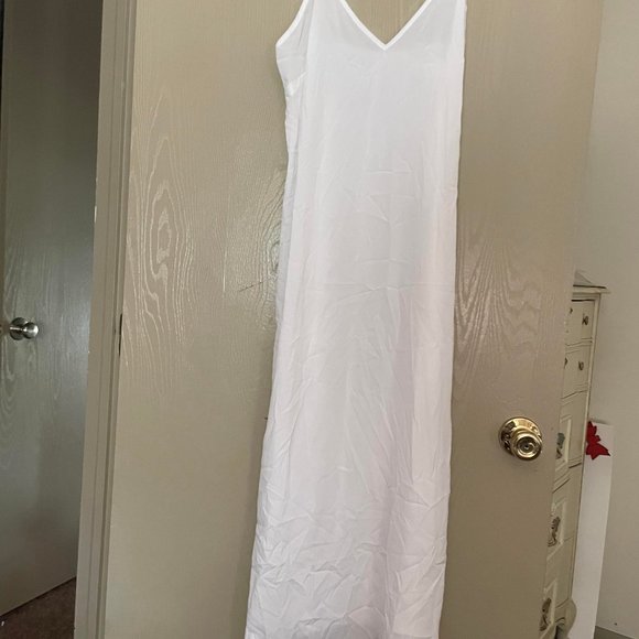 New 6 S ASOS DESIGN Lace Insert Wrap Maxi Dress 100% Cotton White Maxi Romantic - Picture 8 of 16